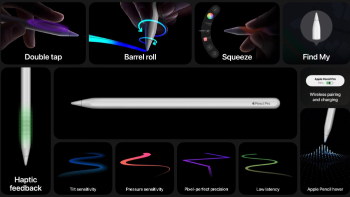 Apple Pencil Pro: より高度な検知機能