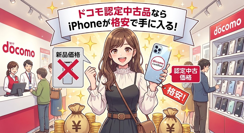 ドコモ認定中古品ならiPhoneが格安で手に入る